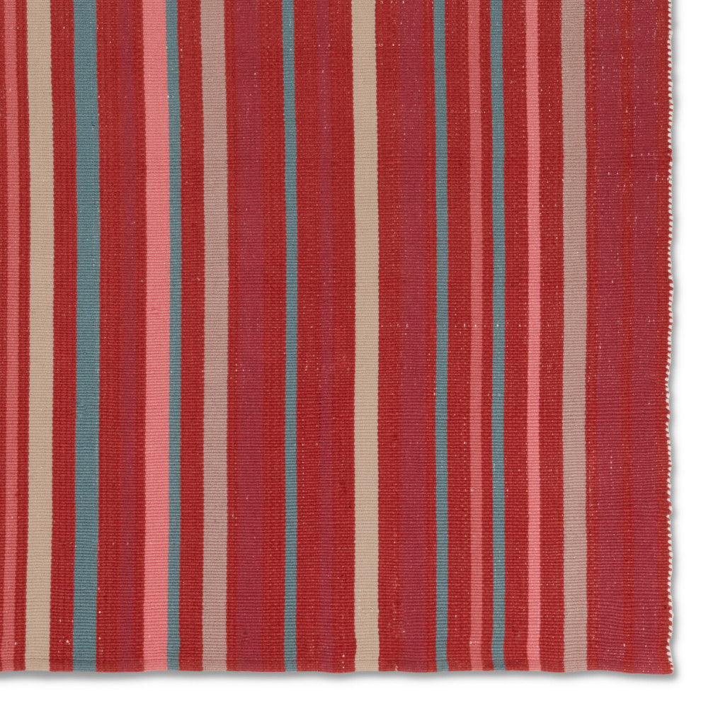 Vibe by Jaipur Living Viviana Handmade Striped Red/Blue Area Rug 4'X6'