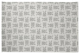 Criss Cross Bunnies Easter Chenille Rug, Whisper White, 2'x3'