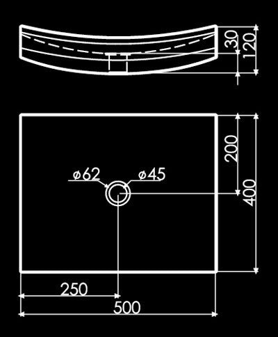 Arrecife Stone Rectangular Bathroom Sink, Black