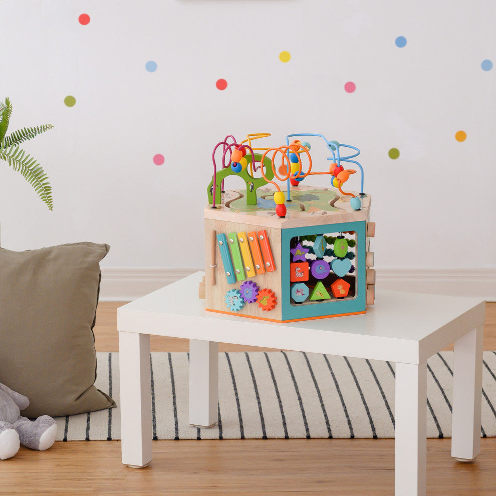 Preschool Play Lab Wooden learning 7side Cube