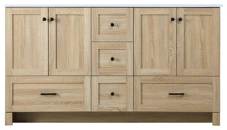 Home Living 60" Double Bathroom Vanity, Mango Wood