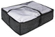 Medium Black Linen Under-The-Bed Soft Storage, Set Of 2