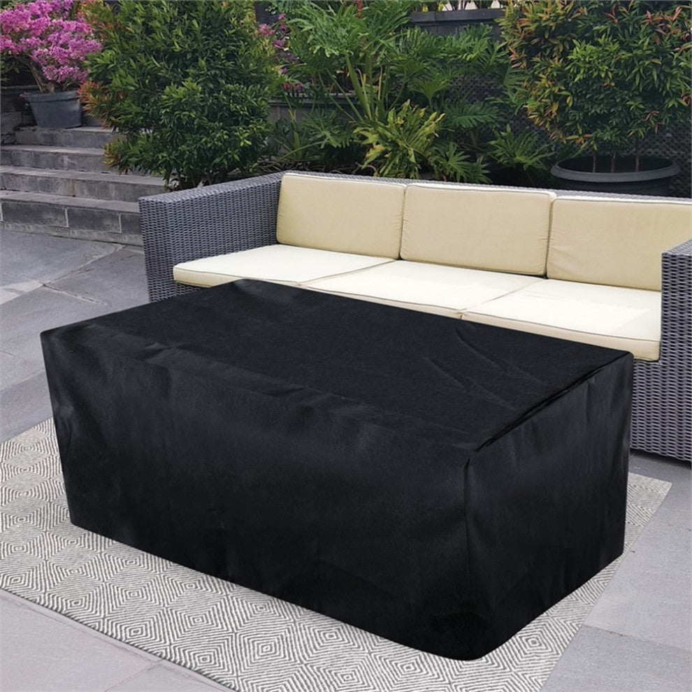 Sunbeam Serenity Modern Style Aluminum Fire Table in Black Finish