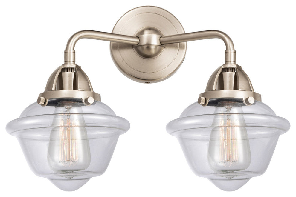 288-2W-SN-G532-LED 2 Light 15.5" Bath Vanity Light, Brushed Satin Nickel