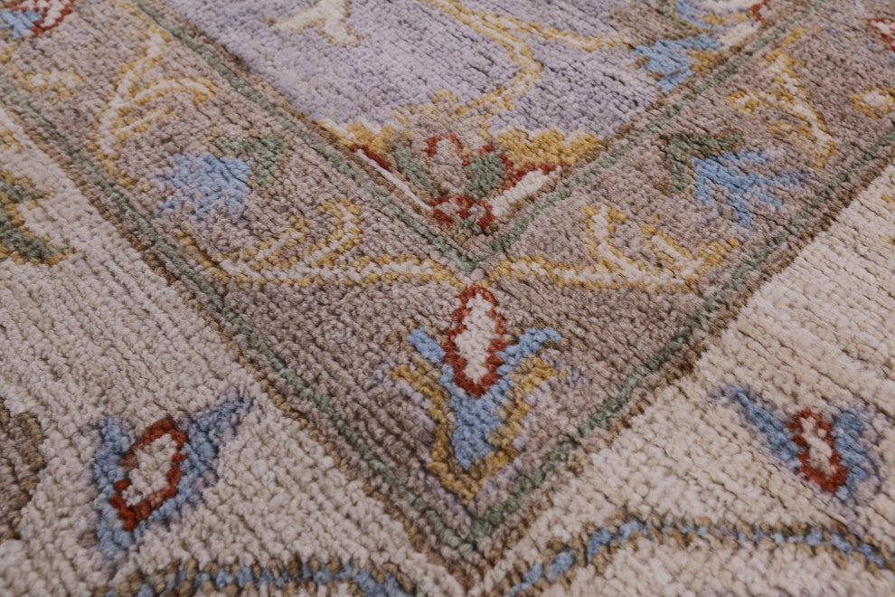 8' 10" X 11' 5" Handmade Turkish Oushak Wool Rug - Q12810