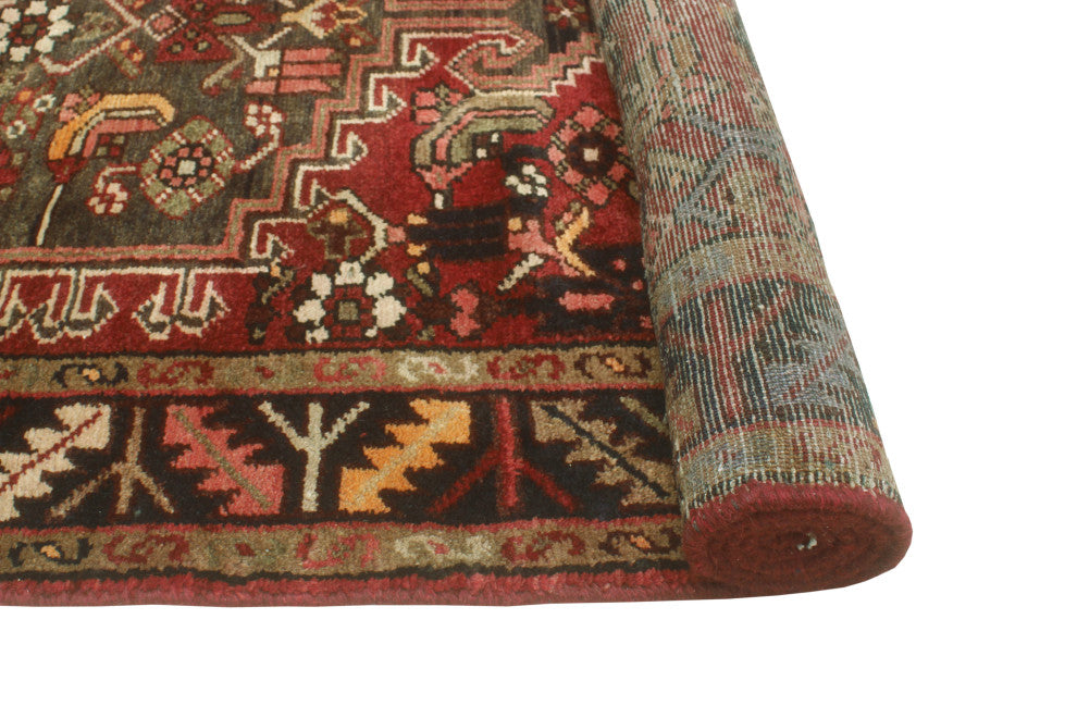 Fine Vintage Distressed Sindbad Red/Charcoal Runner, 3'2 x 9'6