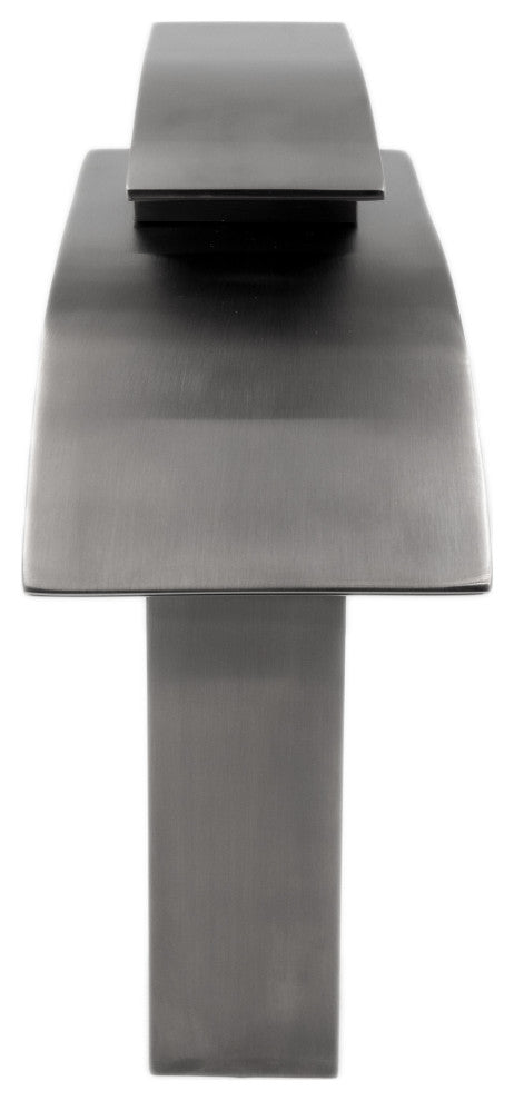 Novatto Eclipse Single Lever Waterfall Vessel Faucet, Gun Metal GF-136GM