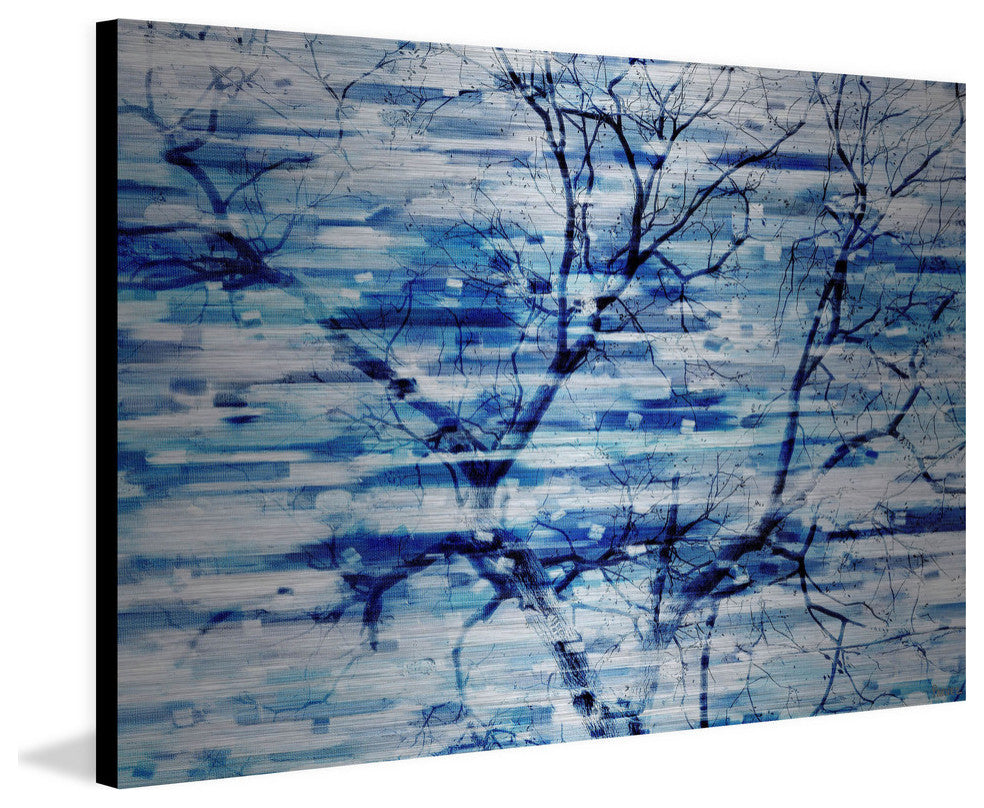 "Blue Snow Storm" Print on Brushed Aluminum, 60"x40"