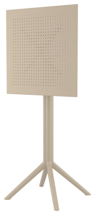 Sky Cross Square Bar Set With 2 Barstools Taupe