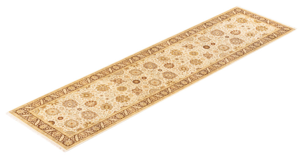 Ali One-of-a-Kind Hand-Knotted Runner Ivory, 3'3"x12'6"