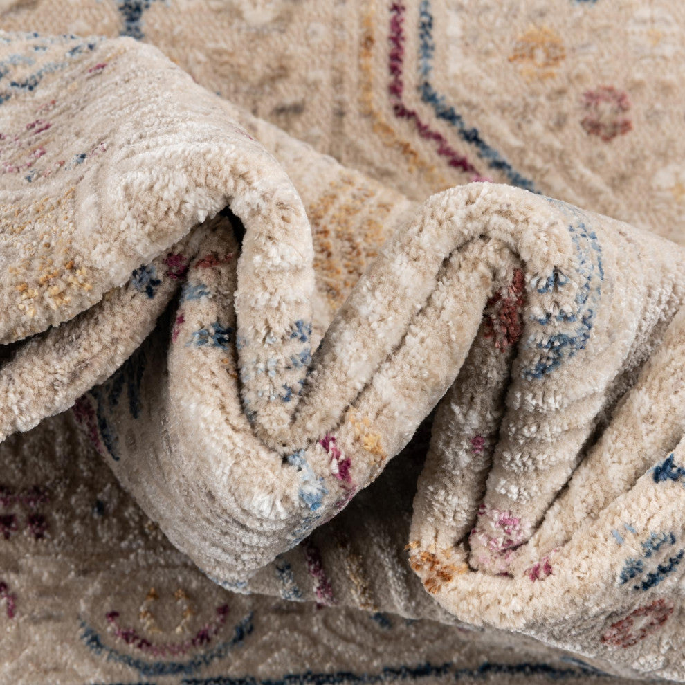 Unique Loom Congruence Deepa Rug, Ivory, 3'3"x5'