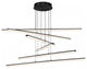 Stack 3 Light LED Linear Pendant 3000K, Brushed Aluminum, Black, 6 Lights
