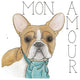 "Puppy Love Frenchie Color" Digital Paper Print by Elyse DeNeige, 38"x38"