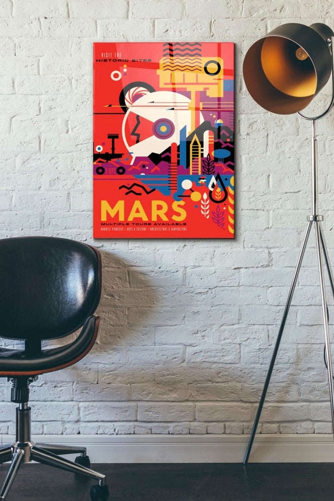Epic Graffiti Visions of the Future: Mars Acrylic Wall Art, 20" x 28"