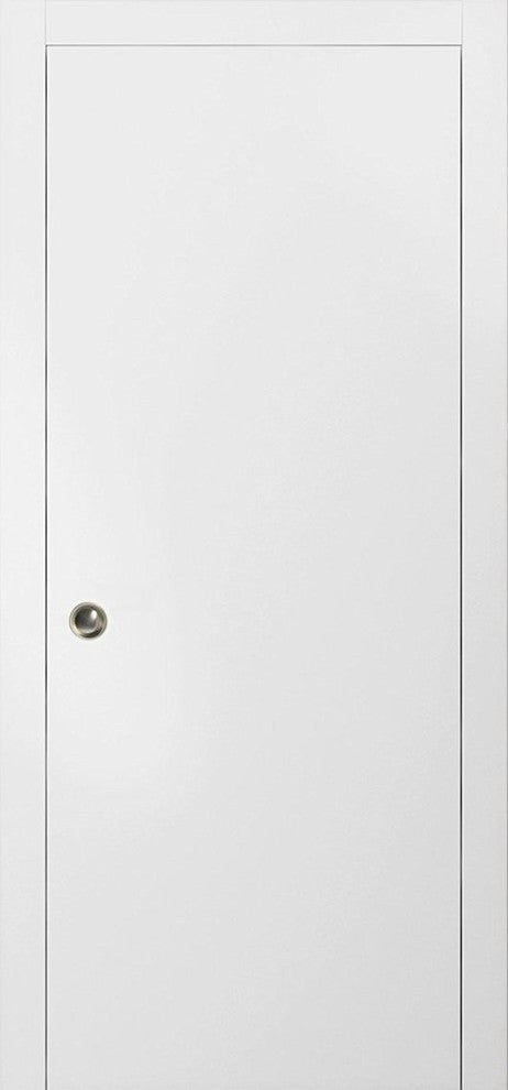 Sliding Pocket Door 24 x 80 & Hardware Frames | Planum 0010 White Silk