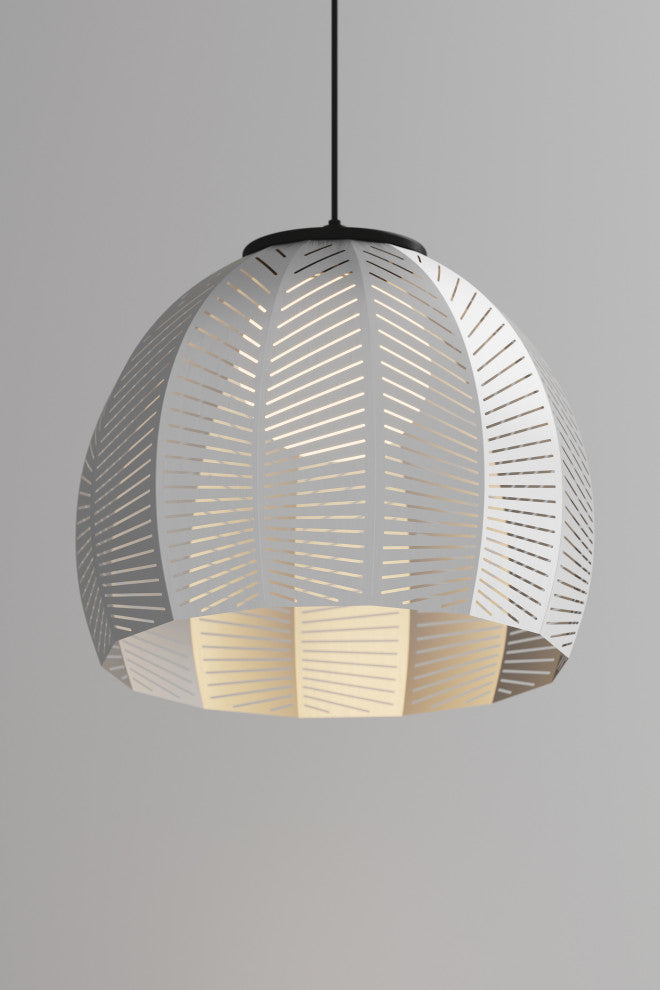 Amicus 16" Pendant, Brushed Aluminum/Dark Stained Walnut, 3500k Led