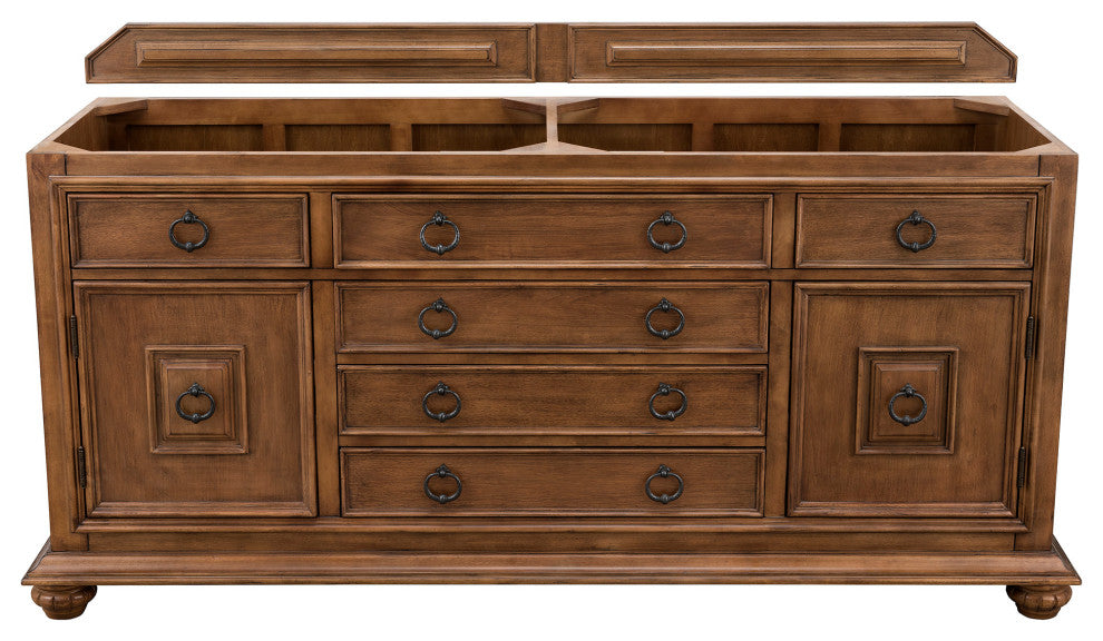 Mykonos 72" Double Vanity, Cinnamon, Gray Expo Quartz Top