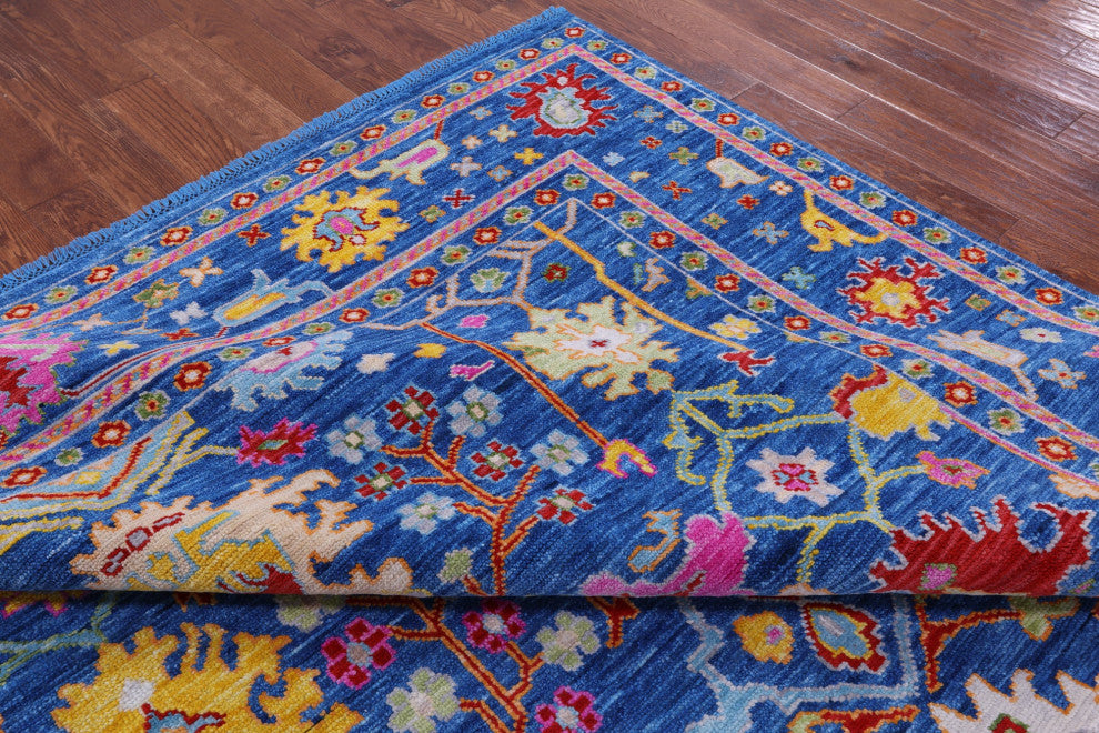 9' 0" X 12' 1" Turkish Oushak Hand Knotted Wool Rug - Q15695