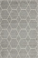 Unique Loom Light Gray Geometric Trellis Frieze 4' 0 x 6' 0 Area Rug