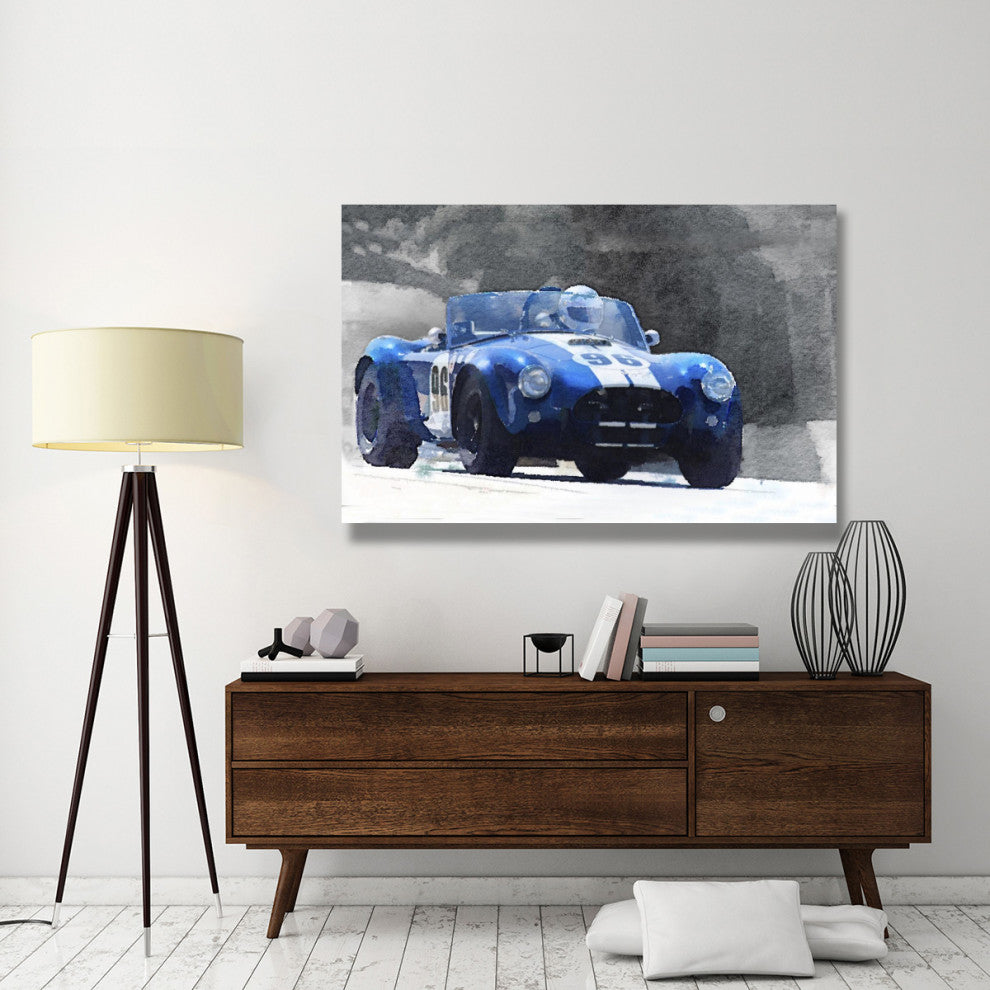 "1964 AC Cobra Shelby Racing Watercolor" Fine Art Print