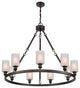 INNOVATIONS LIGHTING 840-BK-G801-LED Saloon 9 Light 40 inch Chandelier