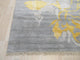 Gray Contemporary Abstract Art Area Rug