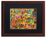 Josh Byer 'Electric Carnival' Art, Wood Frame, Black Mat, 20x16