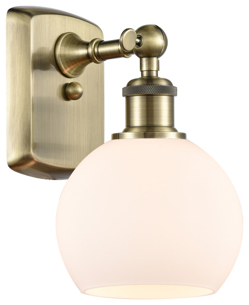 Innovations 516-1W-AB-G121-6 1-Light Sconce, Antique Brass