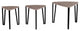 Lavish Home Nesting Tables, Set of 3, Modern Woodgrain Look