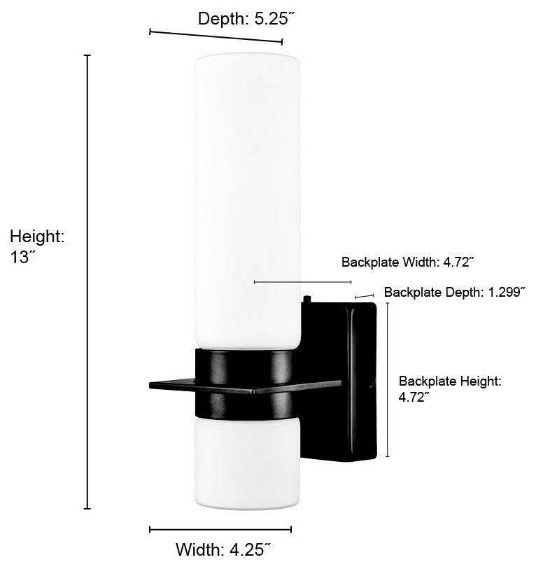 LED Light 4.25 in. Matte Black Outdoor