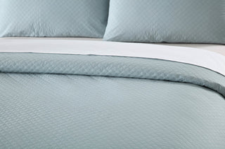 Cottonpure 100% Cotton Diamond Quilt , Blue, Twin