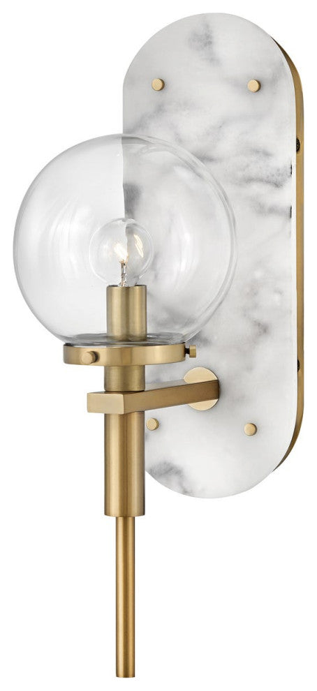 Hinkley Gilda Medium Single Light Sconce, Heritage Brass