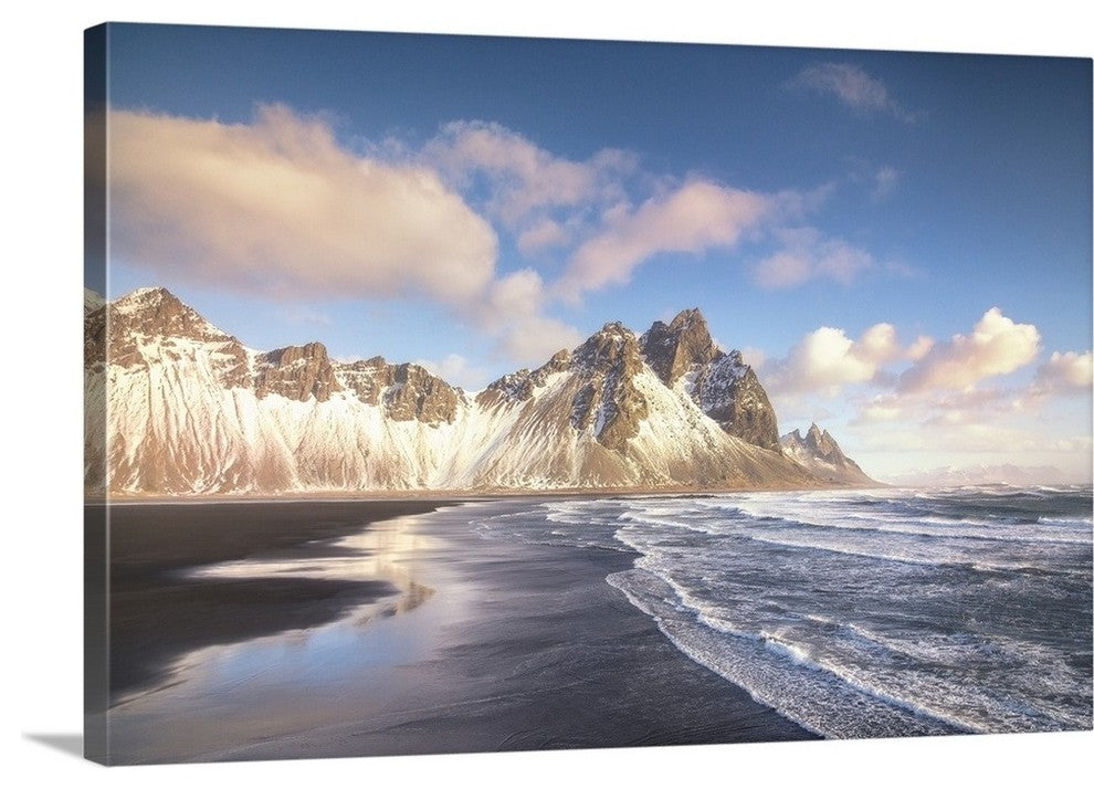 "Stokksnes Blue Sky" Wrapped Canvas Art Print, 48"x32"x1.5"