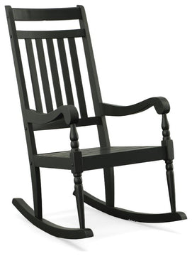 Belmont Outdoor Slat Rocker - Black