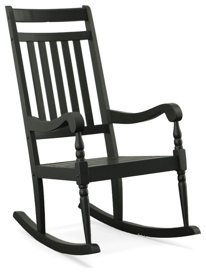Belmont Outdoor Slat Rocker - Black