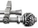 Ivana Double Curtain Rod 5/8" 84-120", Satin Nickel