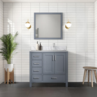 Jacques Modern Dark Grey 36" Vanity Cabinet Only - Right Version