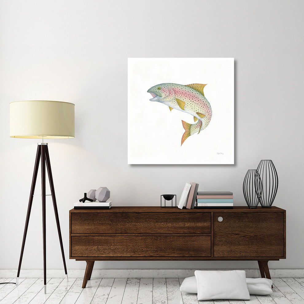 "Gone Fishin Rainbow" Digital Paper Print by Elyse DeNeige, 42"x42"