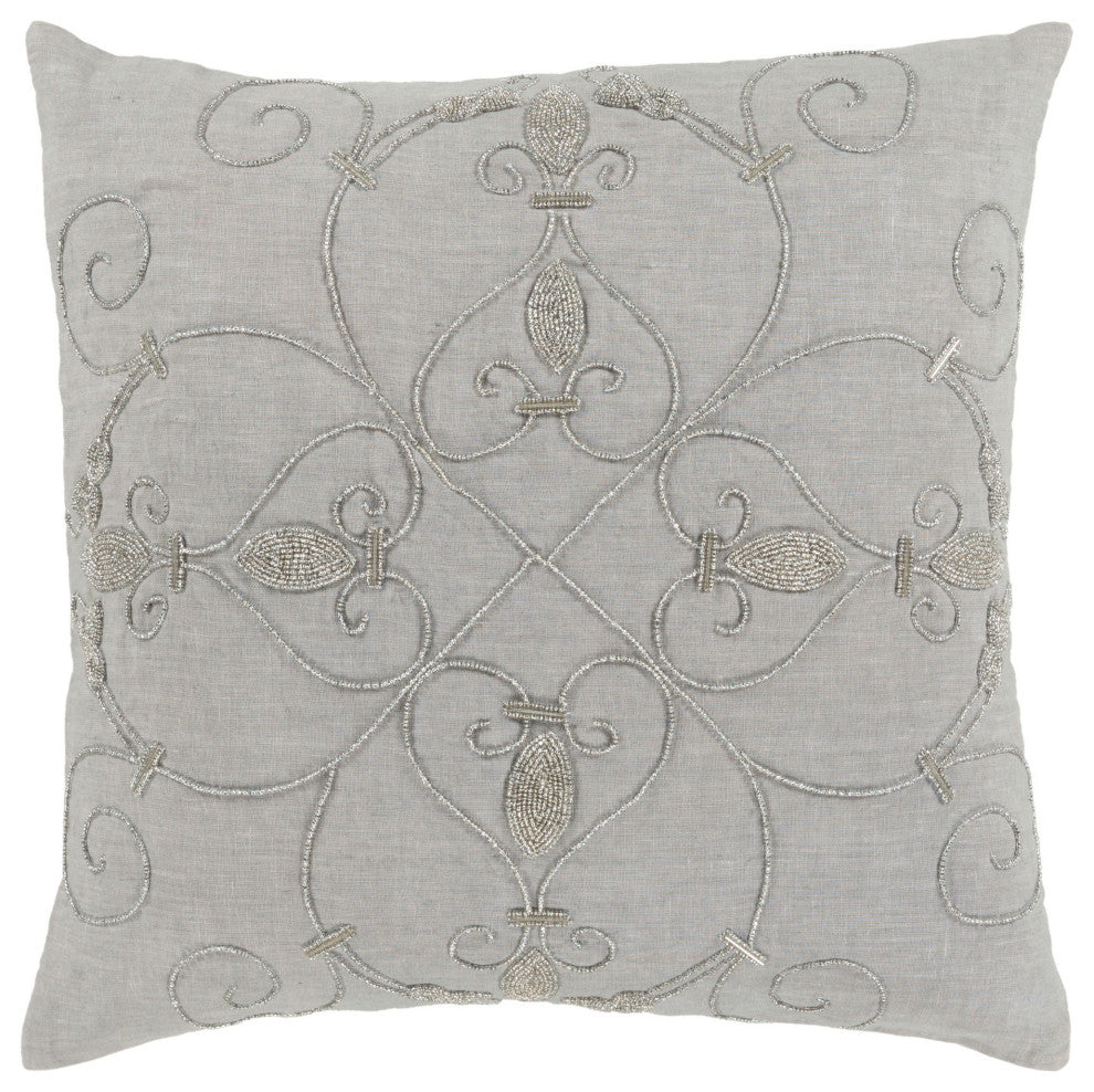 Surya Pauline Slate Pillow Shell With Polyester Insert 20"H X 20"W