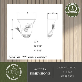 Sierra 9" Wall Light Black Walnut