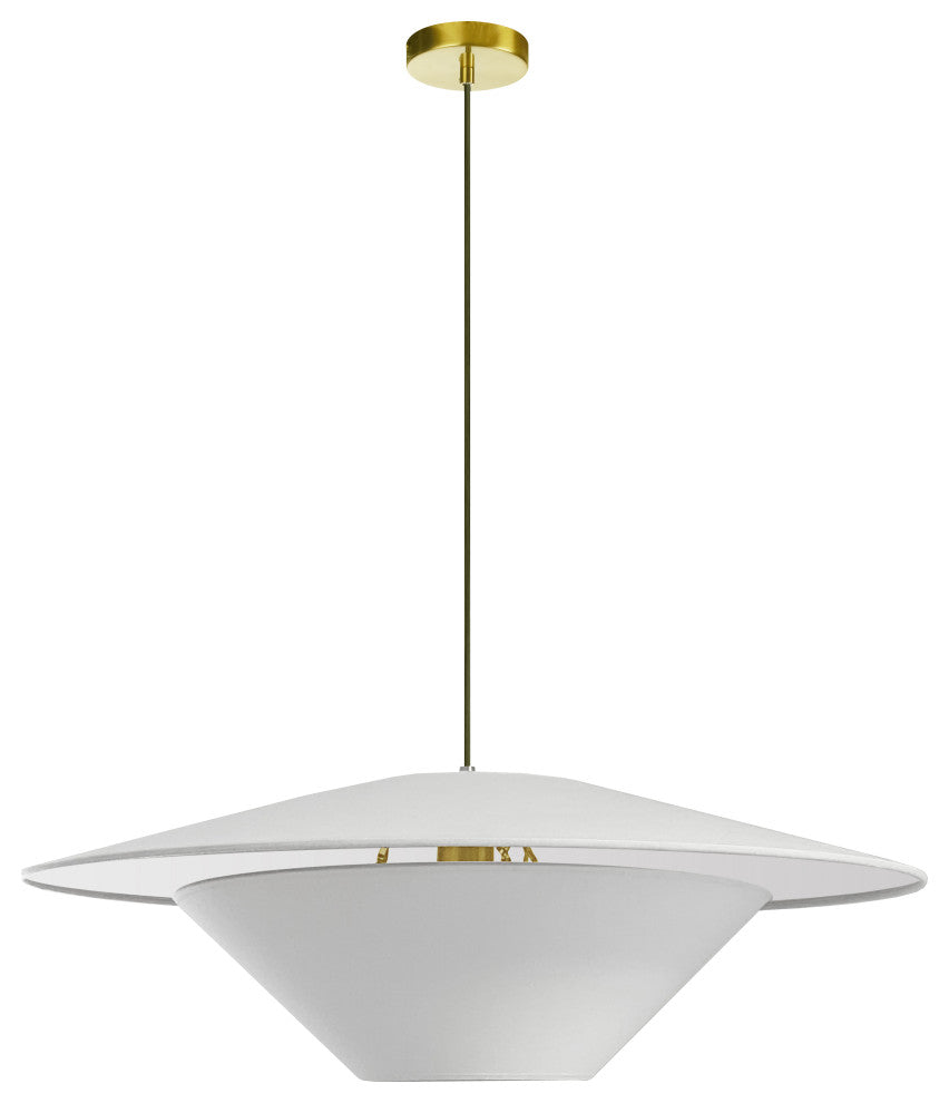 Dainolite PSO-241P-AGB-790 1 Light Pendant, Aged Brass