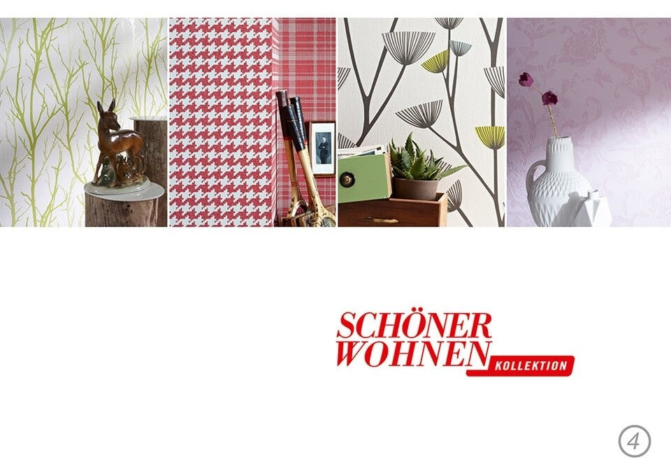 Schoner_Wohnen4, Romantic Trendy Youth White Wallpaper Roll