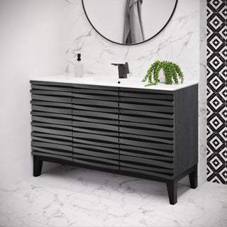 Cascade 48" Bathroom Vanity, Black