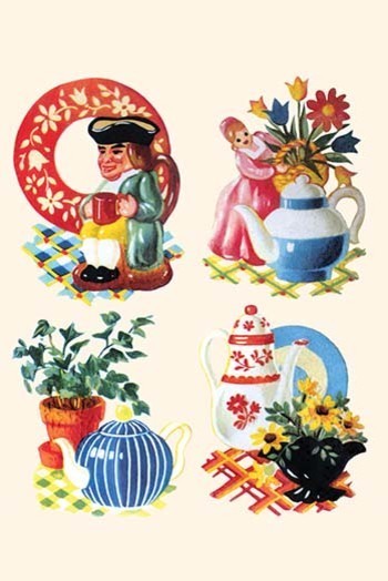 Four Pitchers and Flowers They Water - Canvas Poster 20" x 30"