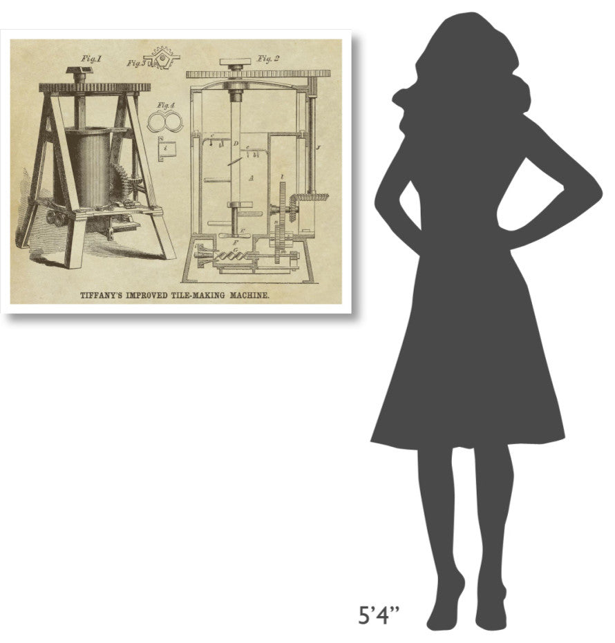 "Tiffany's Improved Tile Making Machine" Print by Inventions, 38"x31"