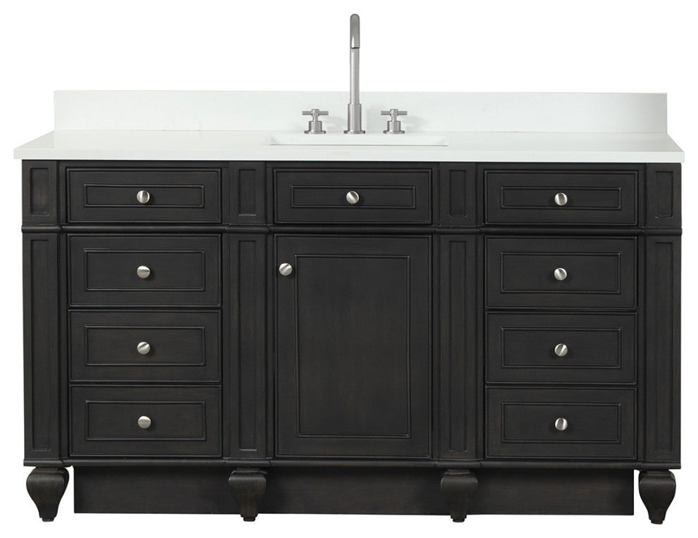 Winston Traditional Brown 60" Single Vanity