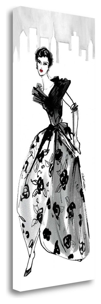 "Fifties Fashion II With Red" By Anne Tavoletti, Giclee on Gallery Wrap Canvas