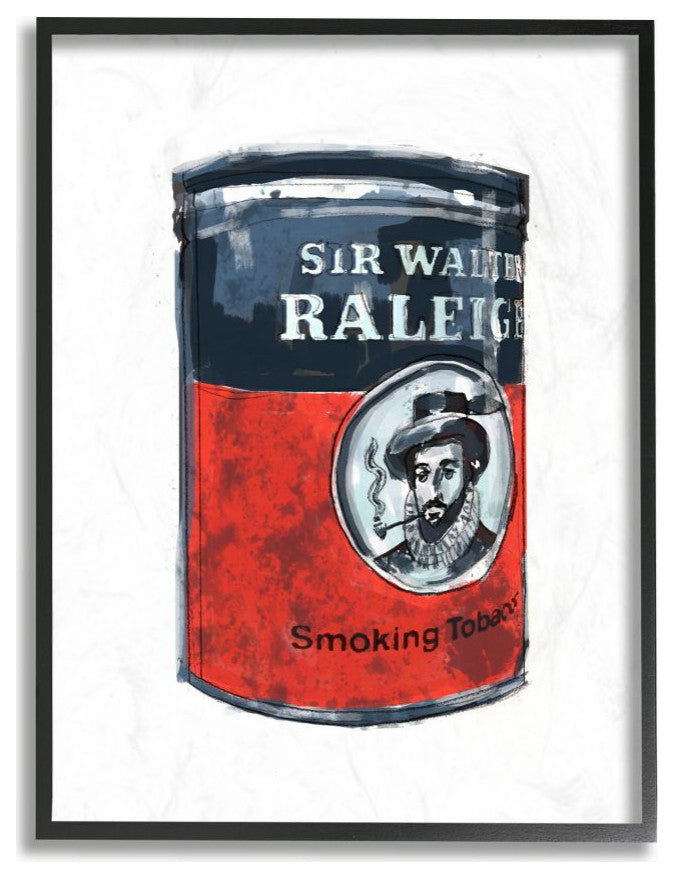 Smoking Tobacco Painted Can Design, 24"x30"
