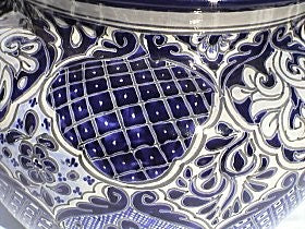Big Blue Talavera Ceramic Pot