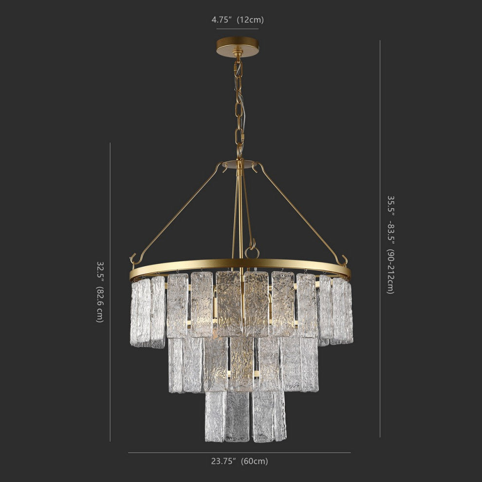 Safavieh Couture Marjory 3 Tier Chandelier Gold
